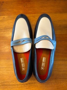 Stacy Adam’s Penny Loafers blue and white